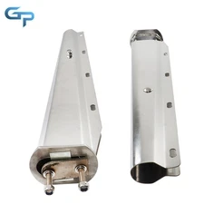 Chrome Straight Spring Loaded Mud Flap Hanger 2.5" Bolt Spacing 30" Length