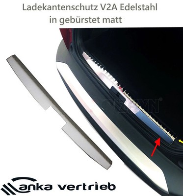 Ladekantenschutz für PEUGEOT 2008 Gebürstet innen Edelstahl Stoßstangenschutz