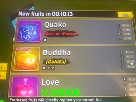 Permanent fruits in bloxfruits, LF offers
