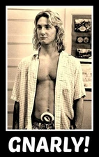 4.5" Funny Jeff Spicoli GNARLY! vinyl sticker. Classic Fast Times at Ridgemont