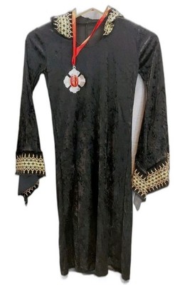 Rubies Gothic Velour Vampire Robe + Necklace Medallion Halloween Cosplay YM 8-10