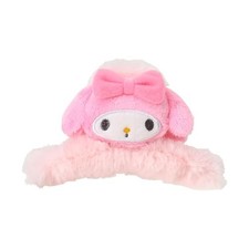 Sanrio My Melody Fluffy Plush Mascot Hair Clip NEW Japan