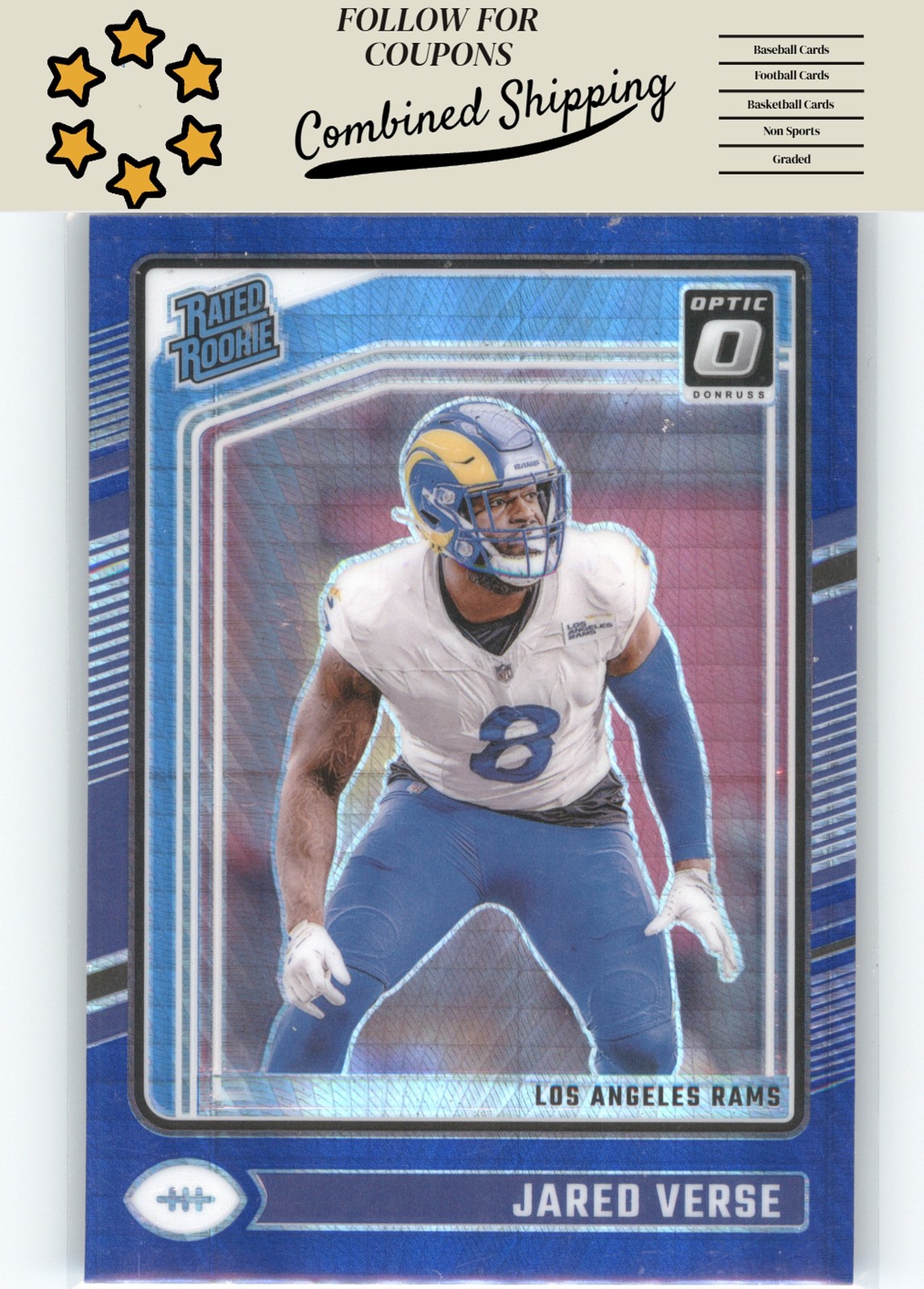 2024 Donruss Optic #242 Jared Verse Blue Hyper
