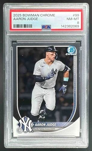 EL.208 Aaron Judge 2025 Bowman Chrome #99 PSA 8