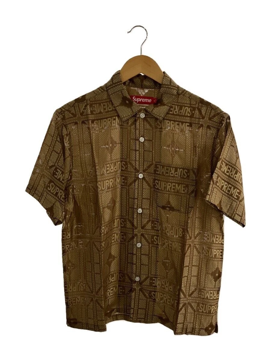 Chemise Supreme manches courtes/S/Polyester/Marron/Tous motifs