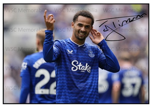 11369. Iliman Ndiaye Signed Pictures A4 Prints Everton Senegal Sheffield Utd etc