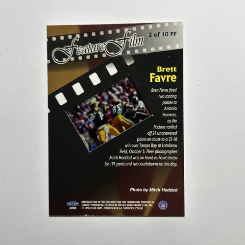 1998 Flair Showcase Spielfilm Brett Favre #2FF HOF - Bild 4 von 5
