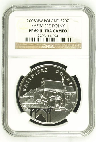 Poland 2008 20 Zlotych Kazimierz Dolny Silver Coin NGC PF 69 Ultra Cameo
