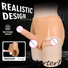 Double Head Strapon Dildo Silicone Briefs Strap-on Penis Dildo Pants for Lesbian