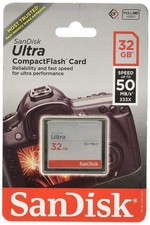 Sandisk Ultra Compact Flash Memory Card 32 GB 50 MB/s SDCFHS-032G-A46 