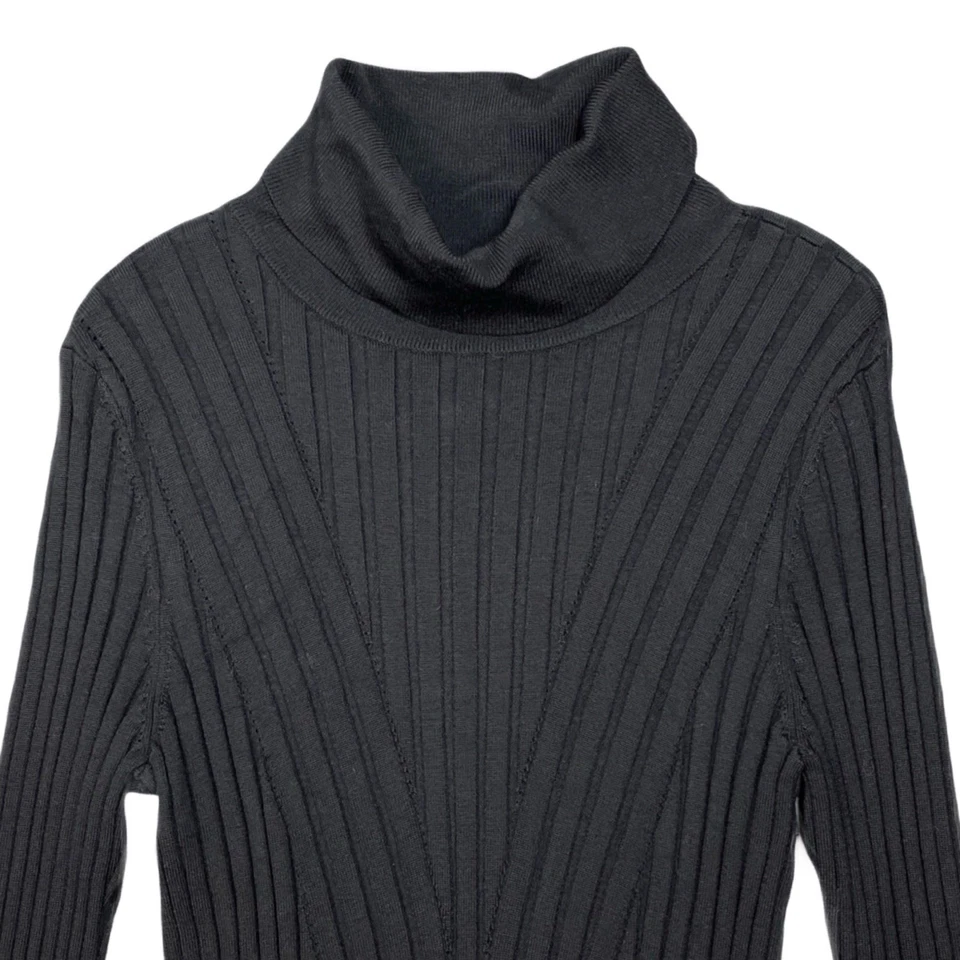 White House Black Market Womens Ribbed Turtleneck Long Sleeve Sweater Large - Image 4 of 4