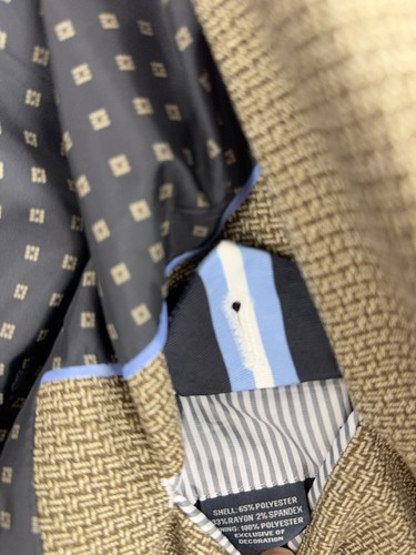 Tailorbyrd Blazer Mens 40S Brown Stretch Fabric Two Button Sport Coat Jacket - Picture 10 of 10