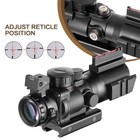 4x32 Tri-illuminated Red/Green/Blue Recticle Sight Scope Fiber Optics Picatinny