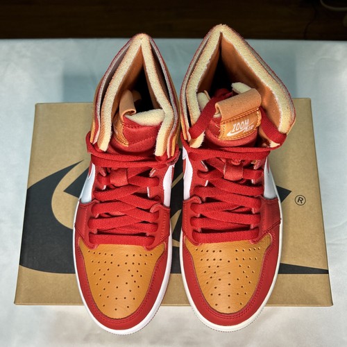 Size 7 - Air Jordan 1 Zoom Air Comfort Fire Red Hot Curry W CT0979-603 - Picture 6 of 12