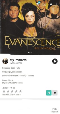 Evanescence ~ UNRELEASED My Immortal CDS 2003 Hi-Tech AOR Soft Melodic Rock FM