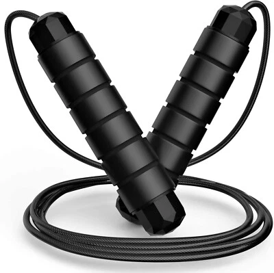 Jump Rope Tangle-Free Rapid Speed Jumping Rope Cable with Ball Bearings for all
