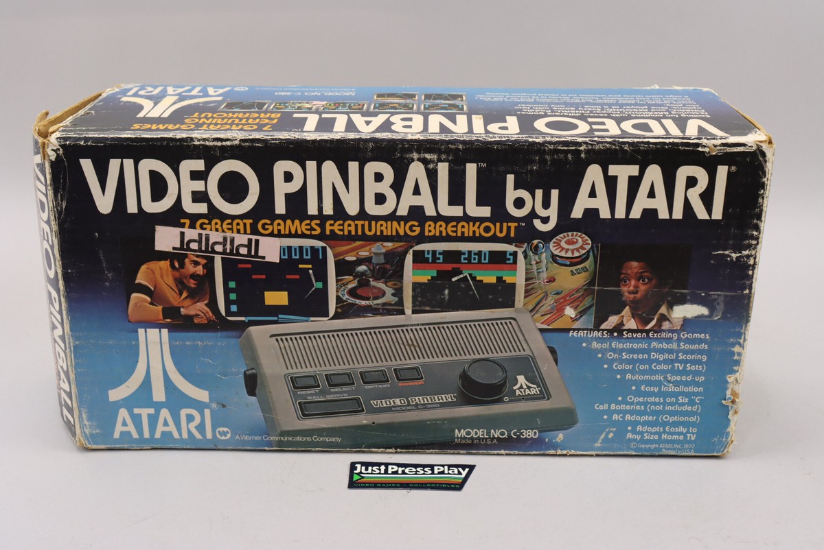Atari Video Pinball Game Console Model C-380 w/Box No Power