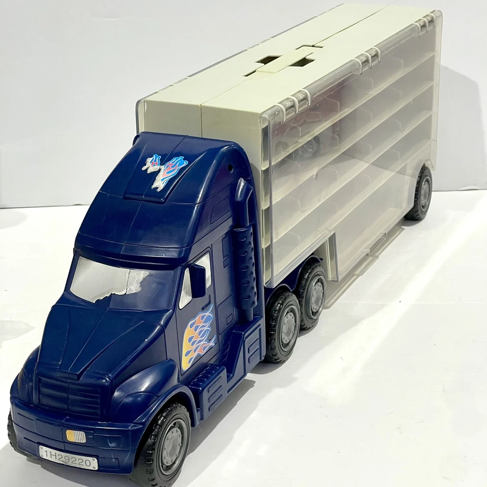 Big Rig Truck Hauler Car Carrier Holds 44 Die Cast Cars With Handle - Image 2 of 4