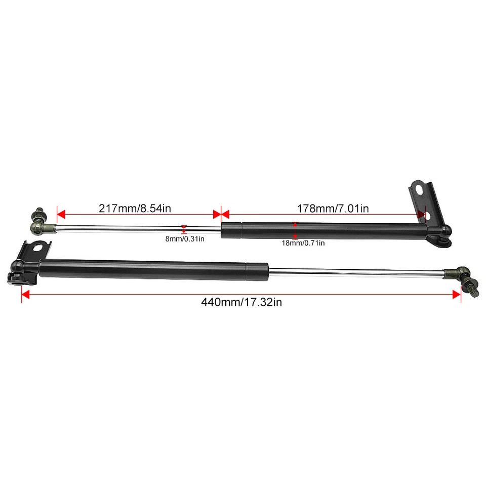 2x Hood Bonnet Gas Spring Shock Struts Lift Support For Lexus RX300 1999-2003 Foto 3 de 4