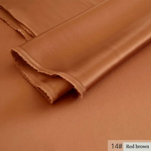 Tela Charmeuse de seda natural de 1 yarda*114 cm 16 momme material satinado de seda para vestido - Imagen 30 de 52