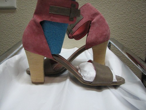 Divalesi Comfort Size 8 Pink/Brown Suede/Leather Ankle Strap Heels ADORABLE - Picture 5 of 5