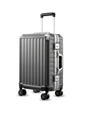 LUGGEX Zipperless Luggage with Spinner Wheels - Polycarbonate Aluminum Hard S...