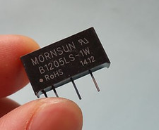 2pcsDC-DC Converter Isolated Power Supply 1205 1W In 12V 10V-16V Out 5V 200mA Ul