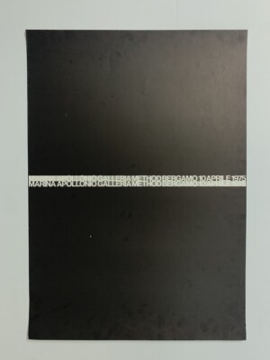 Marina Apollonio, Galleria Method Bergamo poster exhibition, 1975