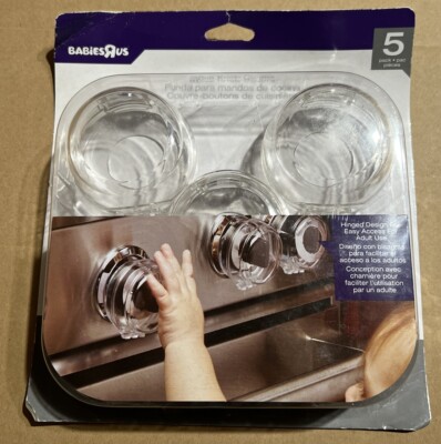Babies R Us Stove/Oven Knob Cover -5 Pack- Hinged Design Easy Access Kids Safety