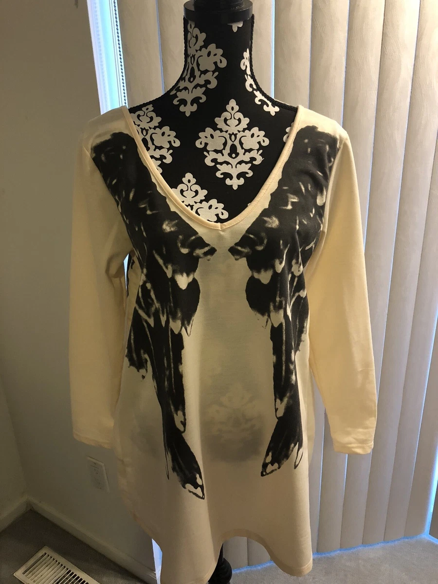 Zanzea Size M Angel Wings V Neck Top Sweatshirt Dress in A Peachy