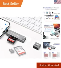 Versatile MicroSD and SD Card Reader for iPhone & MacBook - 90MB/s Transfer