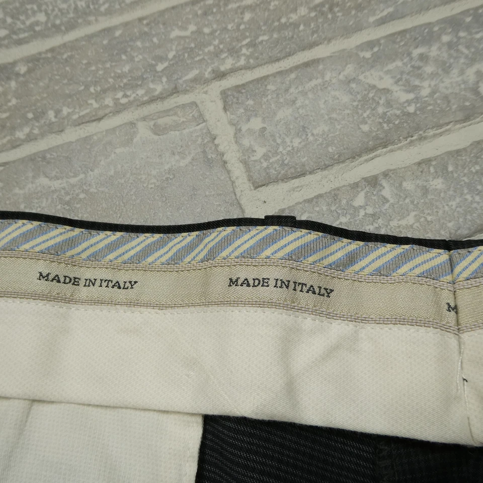 Pantalones de vestir JB Britches Torino para hombre 38 R gris vestido de lana peinado hecho en Italia Foto 3 de 4