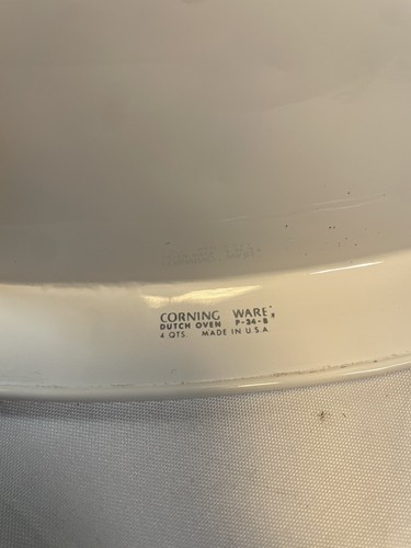 Vintage 1960's CorningWare Cornflower Blue P-34-B Dutch Oven Roaster No Lid - Picture 4 of 4