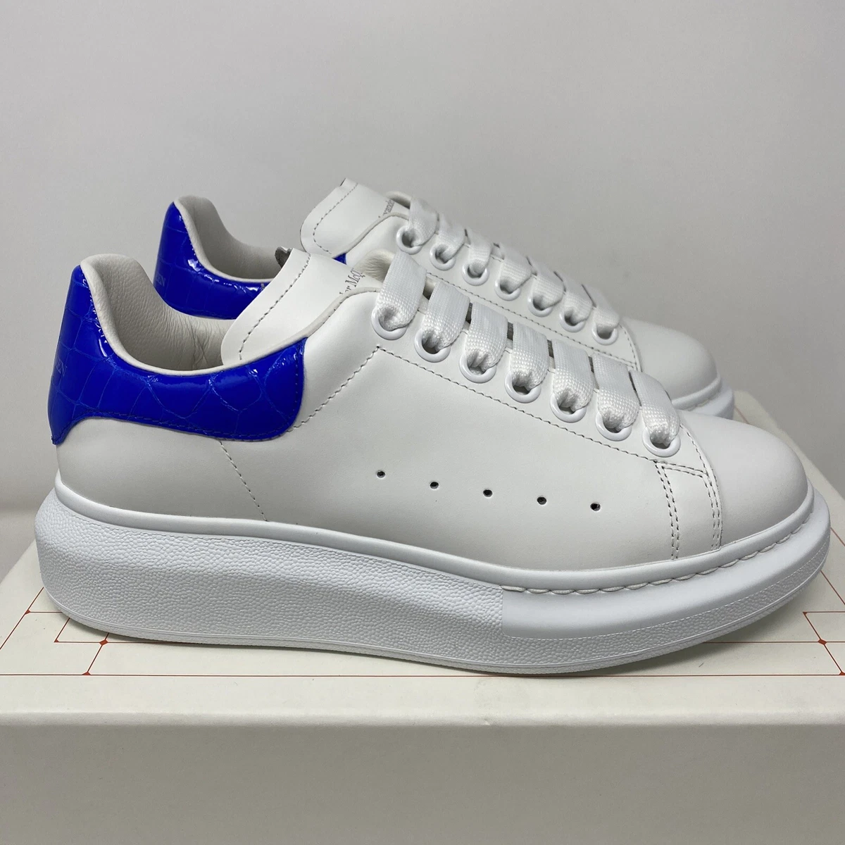 plus dyb snack Alexander McQueen Women&#039;s Sneakers Size 6.5 US/ 36.5 EU White Blue  Crocodile | eBay