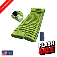 Ergonomic Ultralight Camping Sleeping Mat with Built-in Pillow & Compact Size!