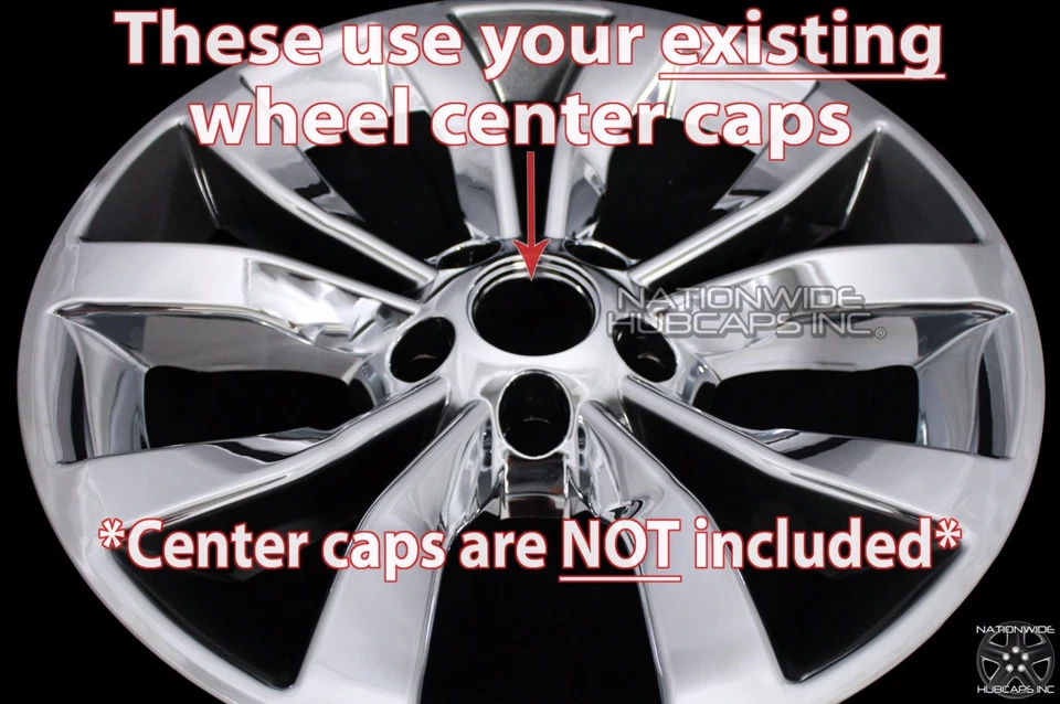 4 para Chrysler 300 2015-2020 Cromo + Negro 17" Cubiertas de rueda Tapacubos Cubiertas de llanta Foto 3 de 4