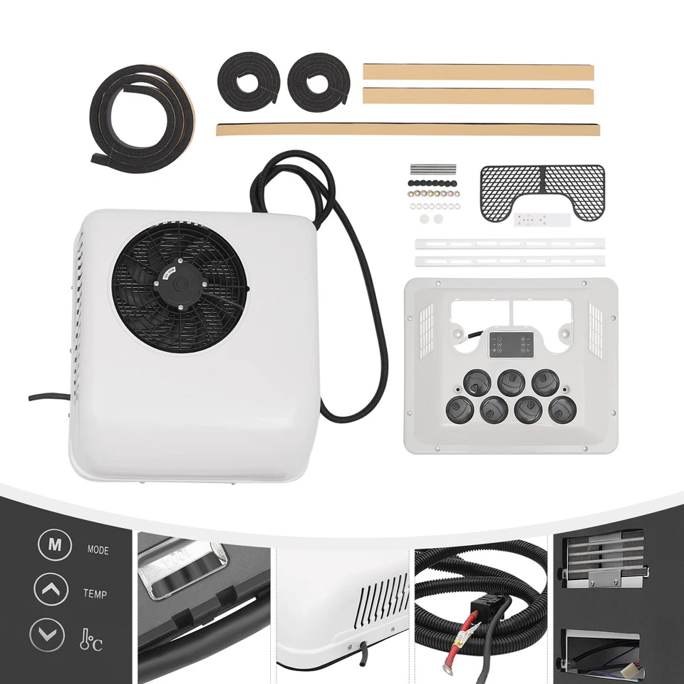 Heat&Cool 12V RV Air Conditioner Electric Rooftop AC Unit Fit Motorhome 6000BTU - Image 2 of 4