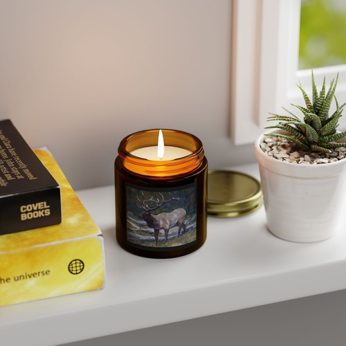 Candele in vaso profumate, cera di albicocca di cocco (4 oz, 9 oz) arte alce Cottagecore - Foto 24 di 25