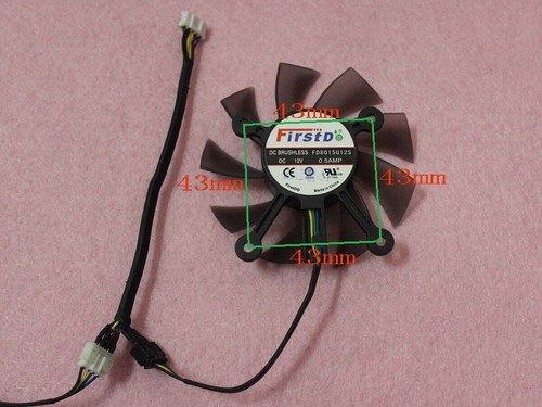 Pair Fans Cooler Fan For ASUS GTX 560Ti HD7850 HD7870 75mm FD7010H12S FD8015U12S - Picture 4 of 5