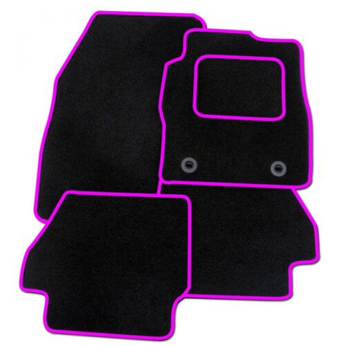 FITS TOYOTA AYGO 2005-2014 TAILORED BLACK CAR MATS WITH PINK TRIM - Afbeelding 1 van 1