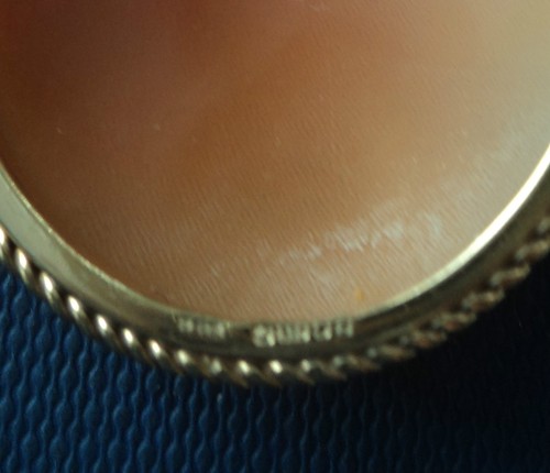 Attraktive 9 kt Gold zwei klassische griechische/römische Damen Kamee Brosche 1976 B'ham - Bild 6 von 9