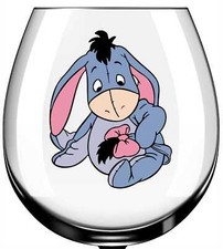 x12 Eeyore glass vinyl decal stickers Colour zx247
