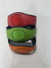 Lot of 3 Adult Walt Disney World Parks Magic Bands USED INACTIVE