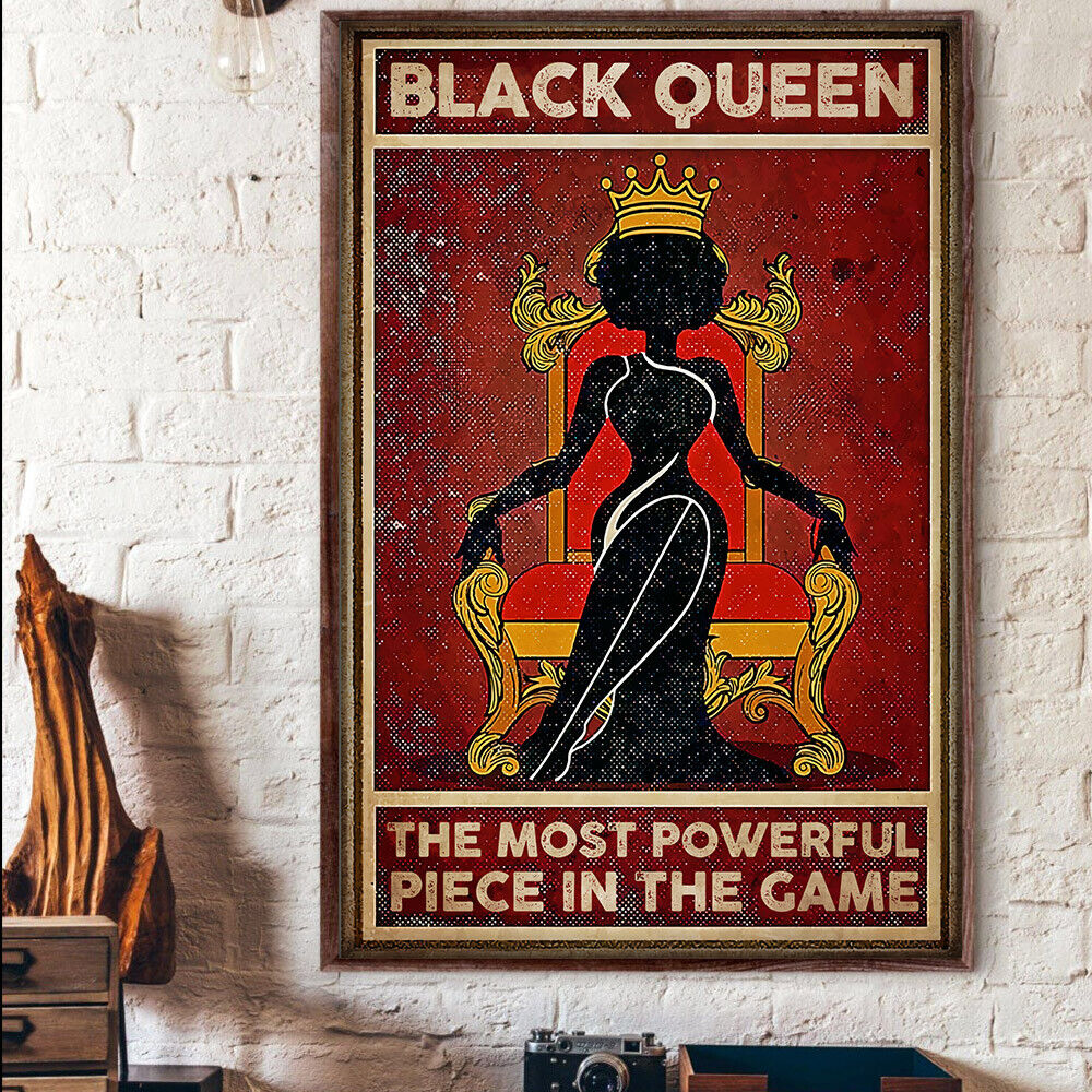 Black Queen Most Powerful Piece In The Game Chess Poster