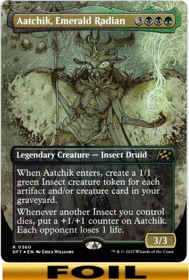 Aatchik, Emerald Radian ** FOIL BORDERLESS ** #360 - Aetherdrift - NM MTG