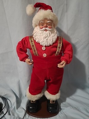 Vtg Jingle Bell Rock 17'' Singing & Dancing Santa Claus AC Adapter 1998 Christmas