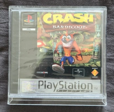 Crash Bandicoot 1 PS1 Platinum NEUF Blister PAL + Boîtier Plexiglas - Photo 1/4