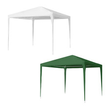 Gazebo da Giardino Quadrato 3x3 mt con Telaio in Acciaio Telo Polietilene