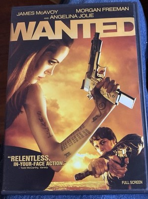 Wanted 2008 DVD James McAvoy, Morgan Freeman&Angelina Jolie