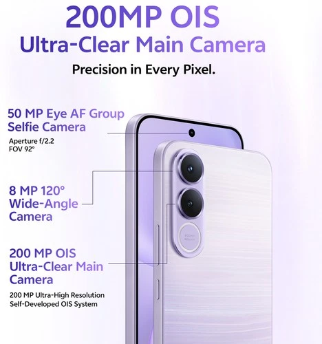 vivo V70 FE Factory Unlocked Dual SIM 256GB 7000mAh NFC Northern Lights Purple - Picture 11 of 19